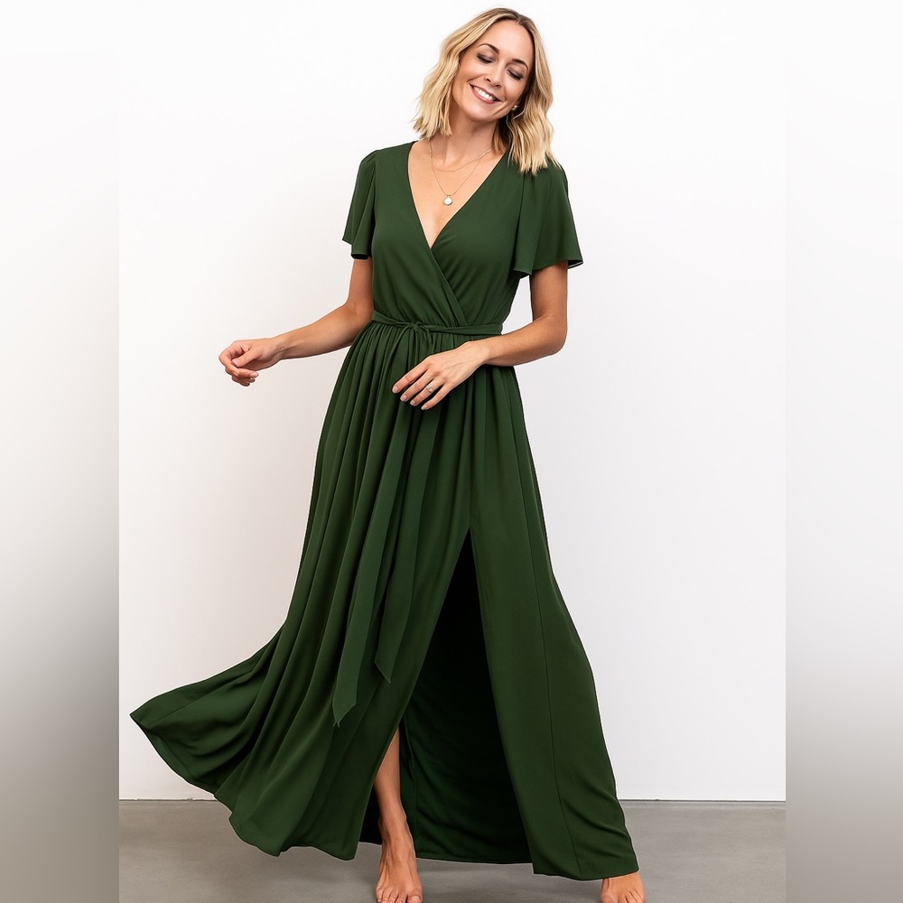 Baltic Born Forest Green Wrap Dress